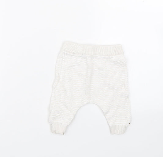Mothercare Baby White   Sweatpants Trousers Size 0-3 Months