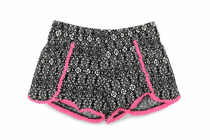 Primark Girls Black Argyle/Diamond  Sailor Shorts Size 8-9 Years