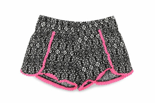 Primark Girls Black Argyle/Diamond  Sailor Shorts Size 8-9 Years