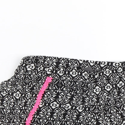 Primark Girls Black Argyle/Diamond  Sailor Shorts Size 8-9 Years