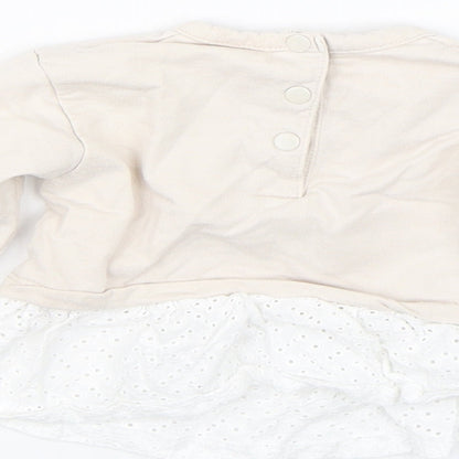 Prenatal Girls Beige   Pullover Jumper Size 3-6 Months