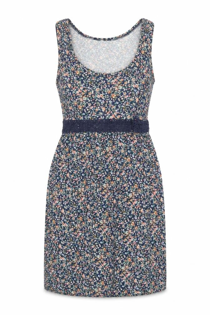 H&M Womens Blue Floral  Tank Dress  Size XS