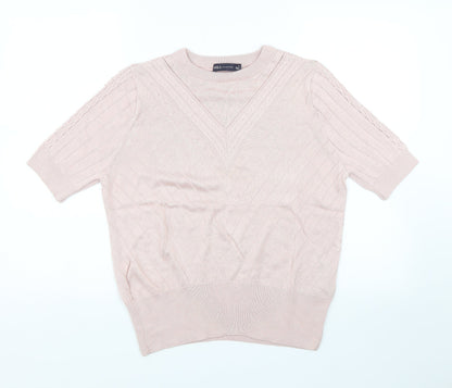 Womens UK Size 14 M&S Pink Basic T-Shirt