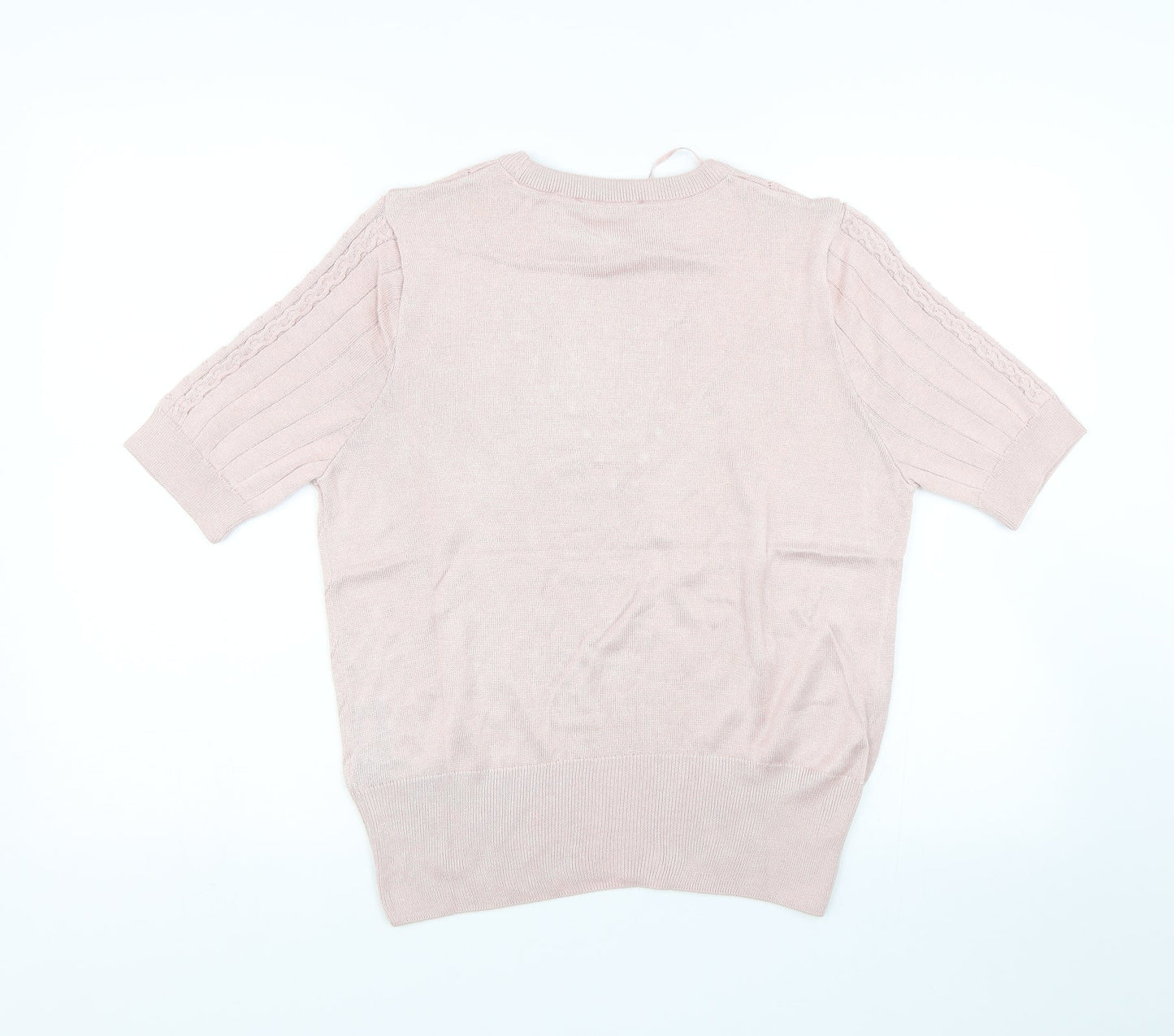 Womens UK Size 14 M&S Pink Basic T-Shirt