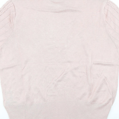 Womens UK Size 14 M&S Pink Basic T-Shirt