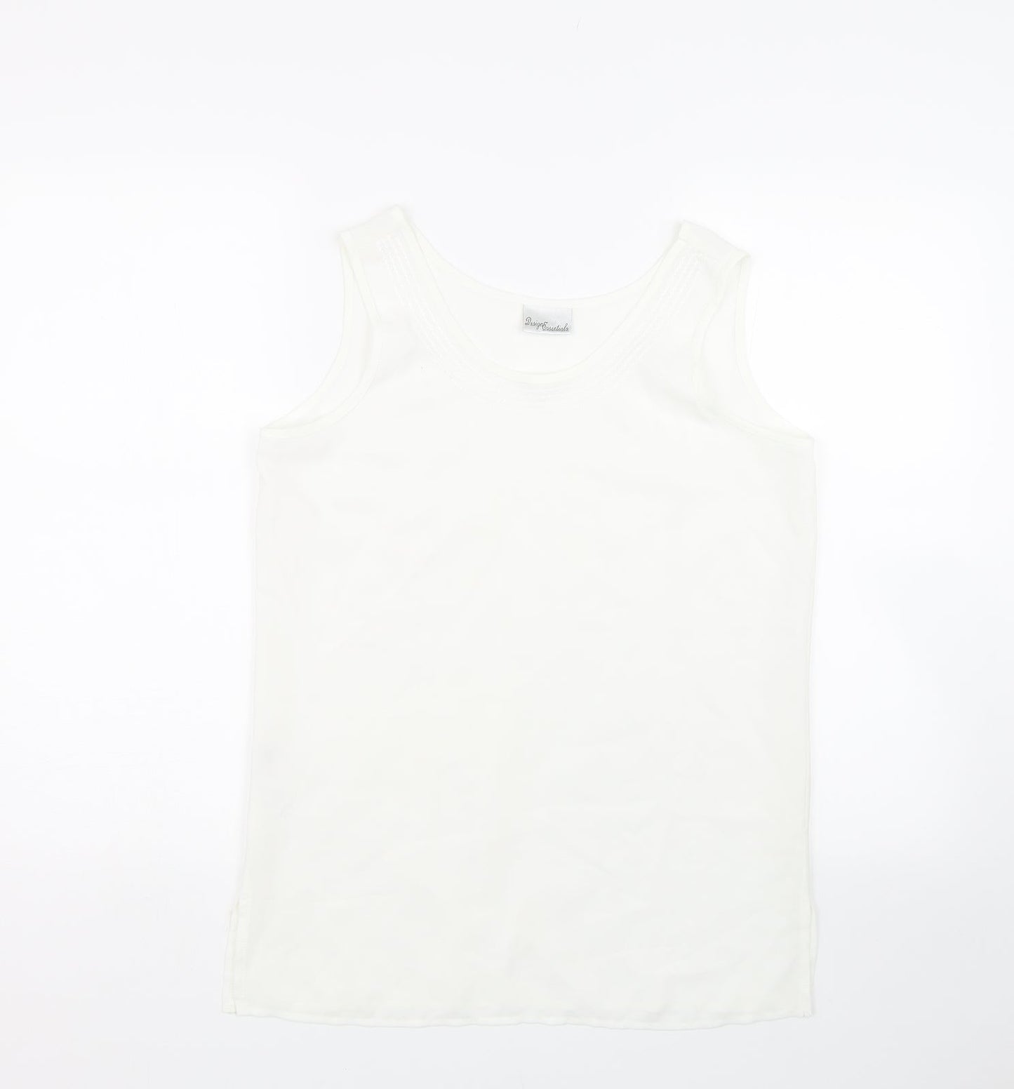 Womens UK Size 12 Design Essentials White Basic Tank