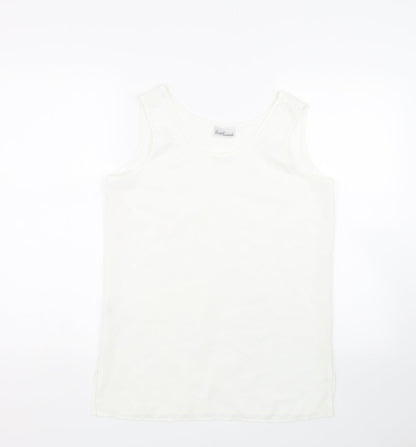 Womens UK Size 12 Design Essentials White Basic Tank