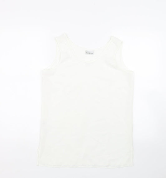 Womens UK Size 12 Design Essentials White Basic Tank