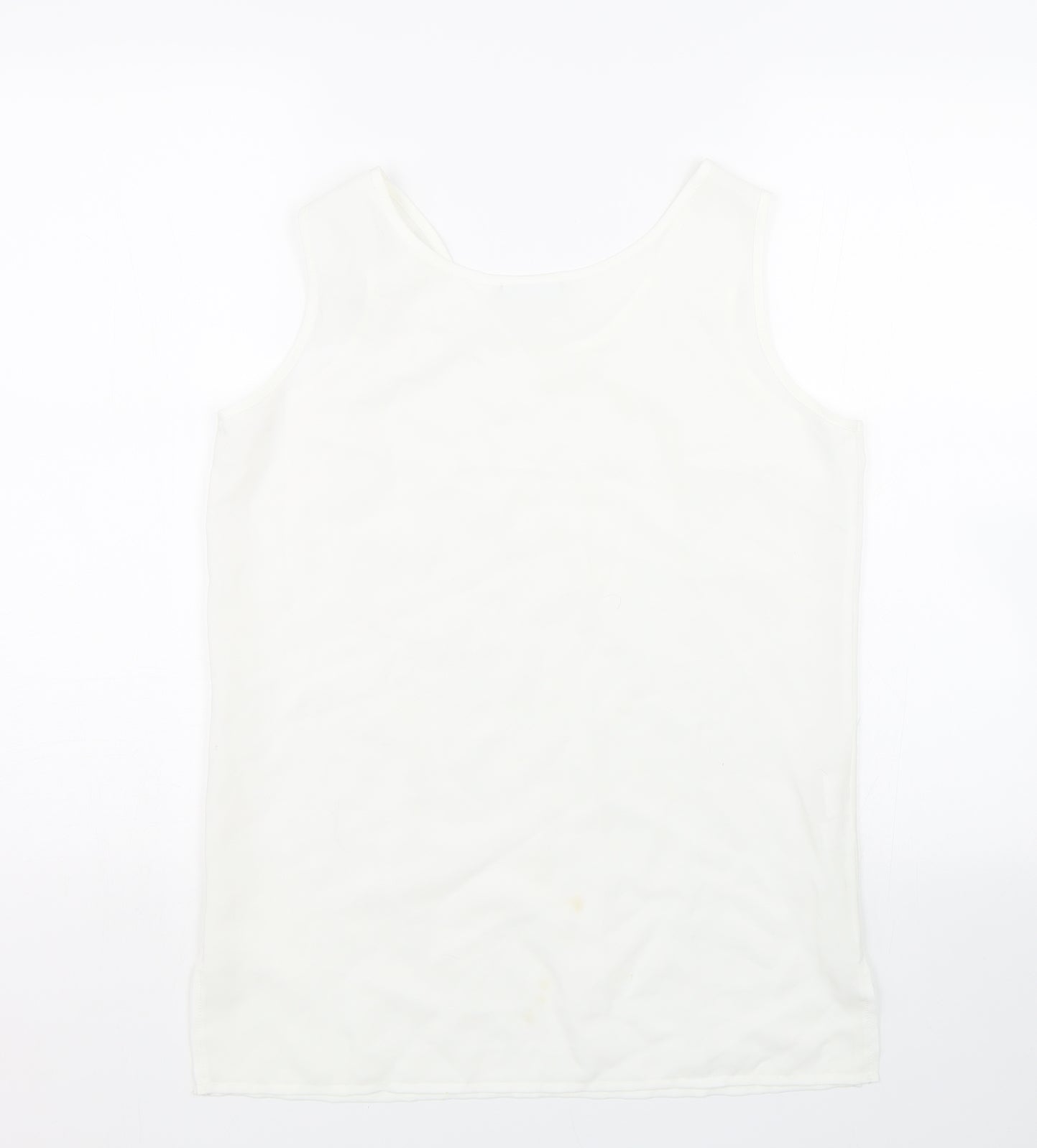 Womens UK Size 12 Design Essentials White Basic Tank