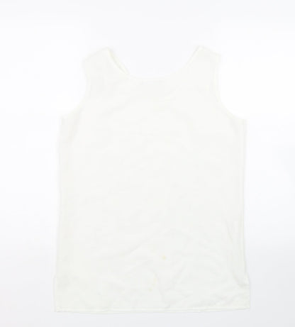 Womens UK Size 12 Design Essentials White Basic Tank