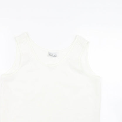Womens UK Size 12 Design Essentials White Basic Tank