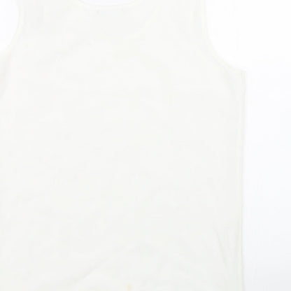 Womens UK Size 12 Design Essentials White Basic Tank