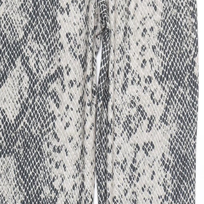 Reclaimed Vintage Womens Beige Animal Print  Capri Leggings Size 8 L30 in