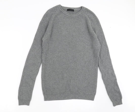 ASOS Mens Grey  Knit Pullover Jumper Size M