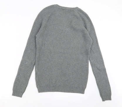 ASOS Mens Grey  Knit Pullover Jumper Size M