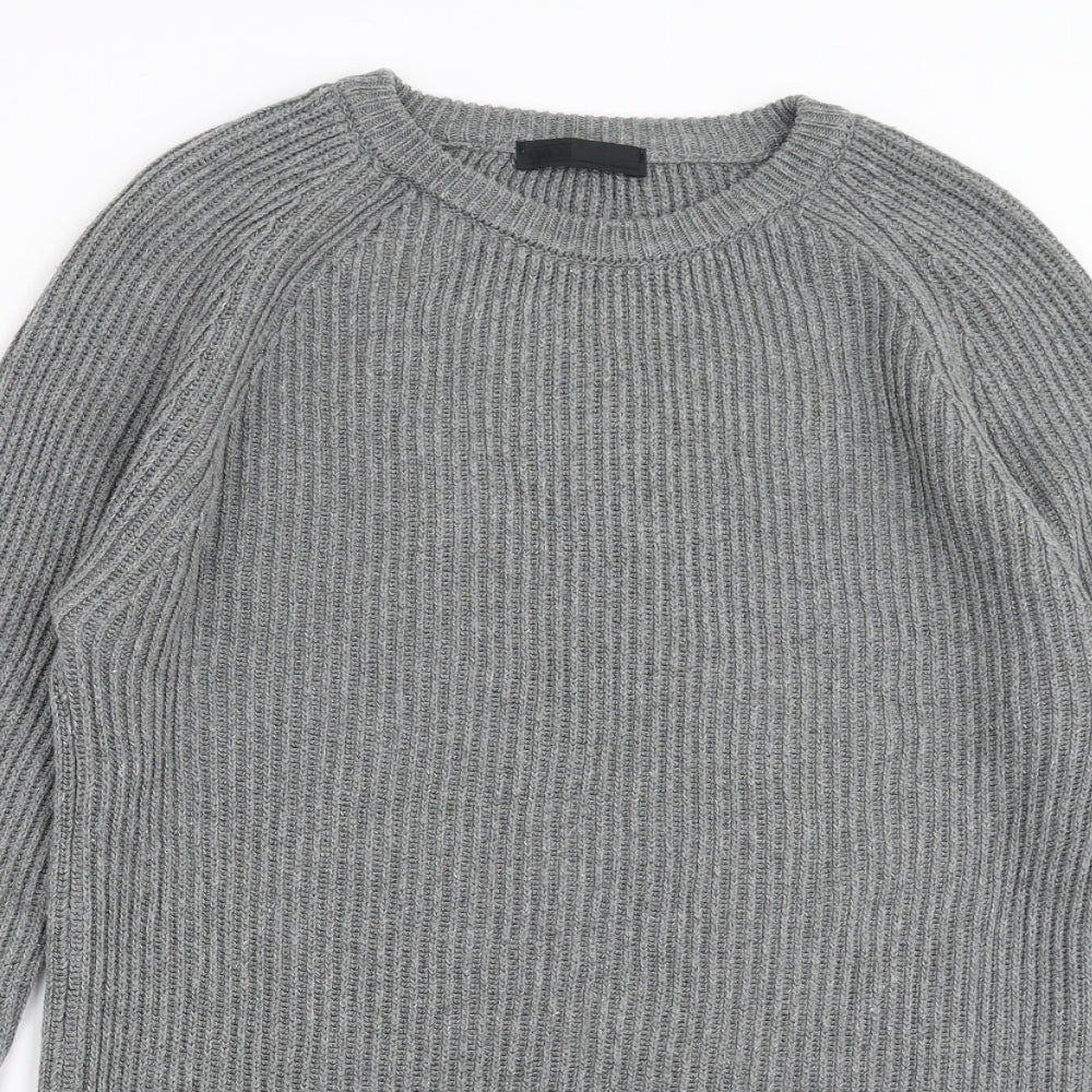 ASOS Mens Grey  Knit Pullover Jumper Size M