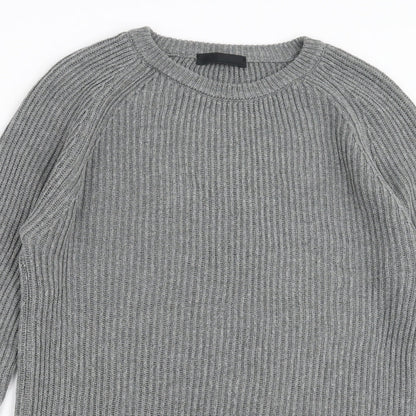 ASOS Mens Grey  Knit Pullover Jumper Size M