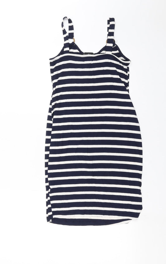 F&F Womens Blue Striped  Mini  Size 6