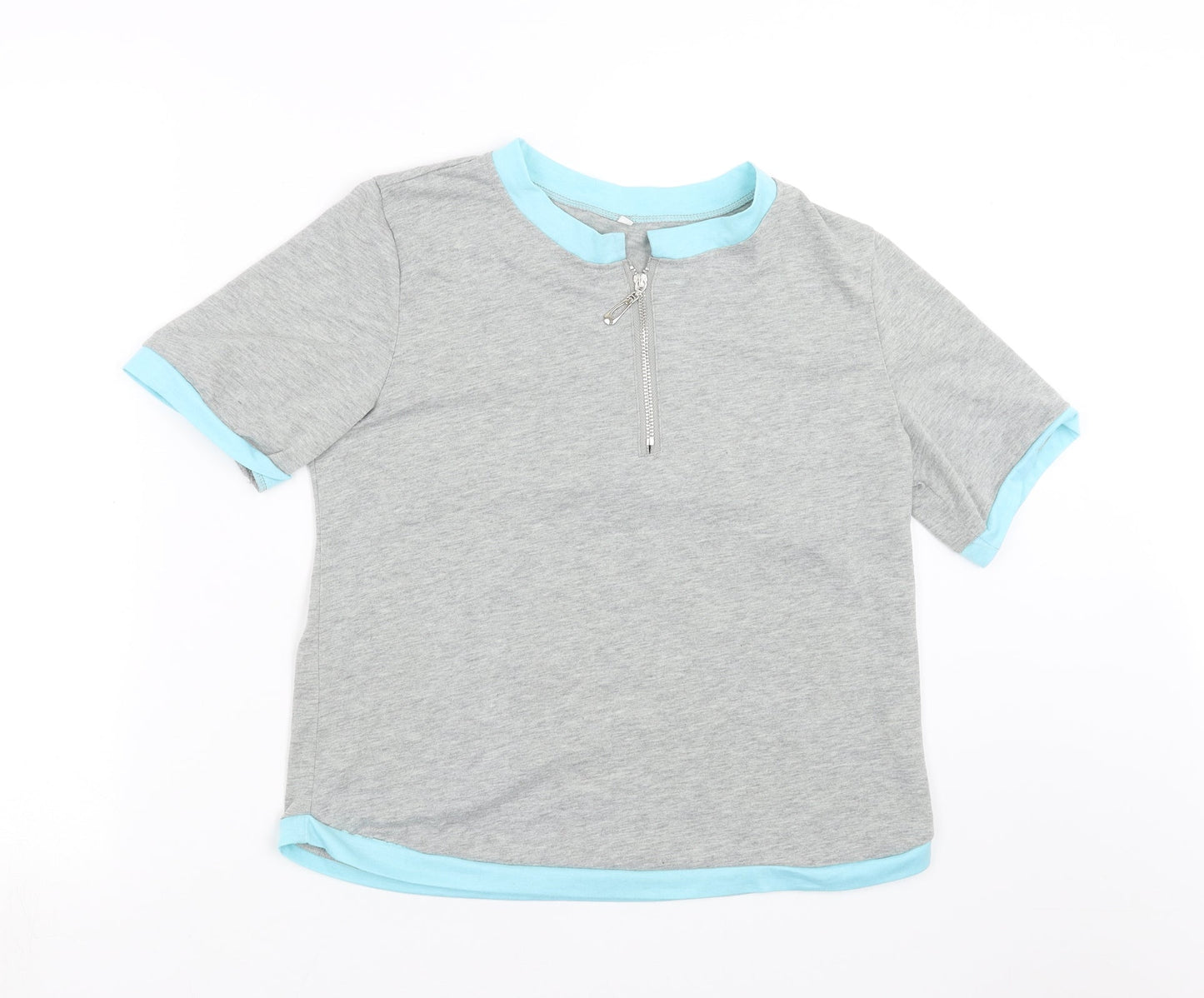 Womens UK Size XL Preworn Grey Basic T-Shirt