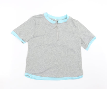Womens UK Size XL Preworn Grey Basic T-Shirt