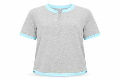Womens UK Size XL Preworn Grey Basic T-Shirt