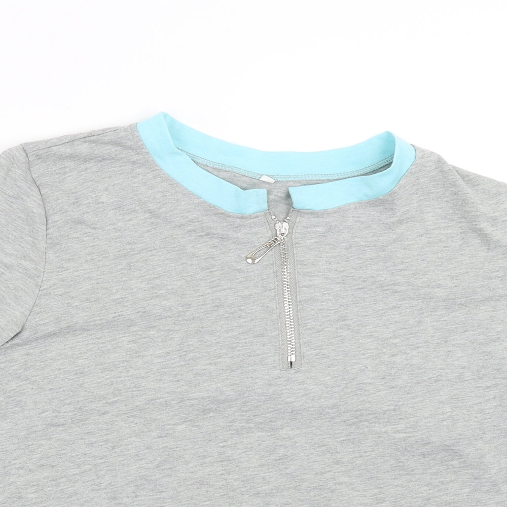 Womens UK Size XL Preworn Grey Basic T-Shirt