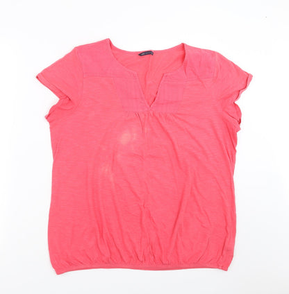 Womens UK Size 16 Marks and Spencer Pink Basic T-Shirt