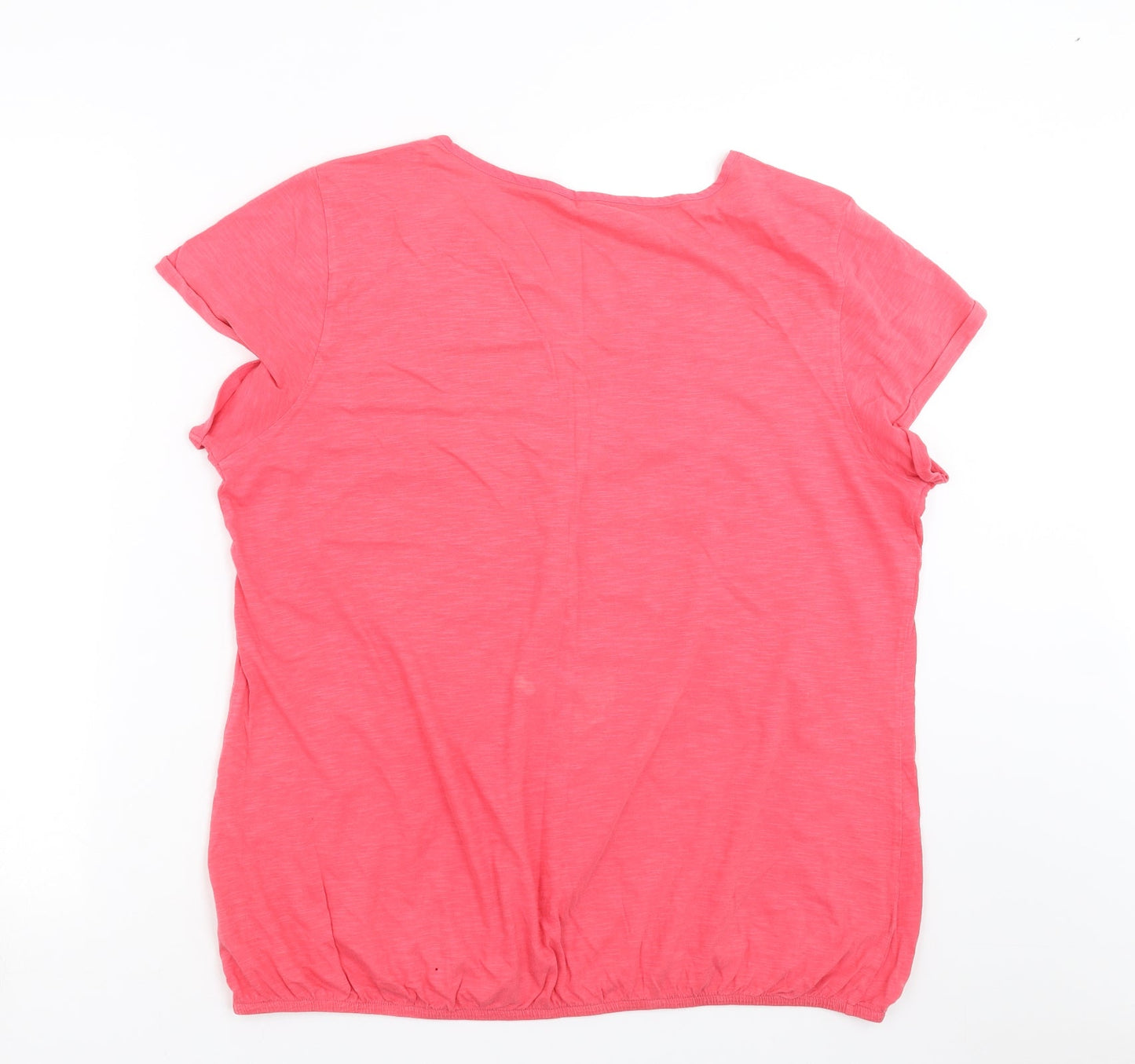 Womens UK Size 16 Marks and Spencer Pink Basic T-Shirt