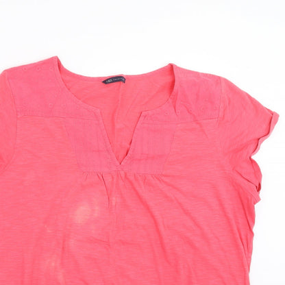 Womens UK Size 16 Marks and Spencer Pink Basic T-Shirt