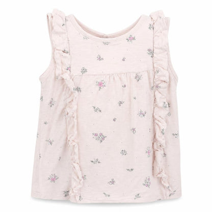 George Girls Pink Floral  Basic T-Shirt Size 3-4 Years