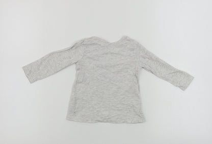 George  Girls Grey   Basic T-Shirt Size 6-9 Months