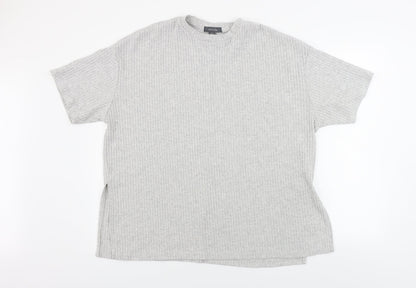 Primark  Womens Grey Striped  Pullover Jumper Size L