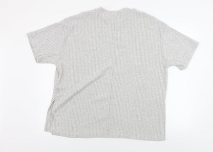 Primark  Womens Grey Striped  Pullover Jumper Size L
