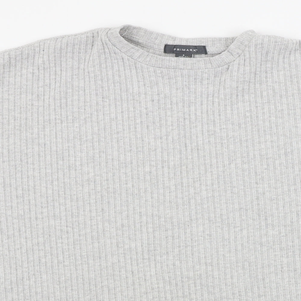 Primark  Womens Grey Striped  Pullover Jumper Size L