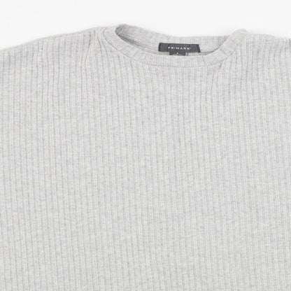 Primark  Womens Grey Striped  Pullover Jumper Size L