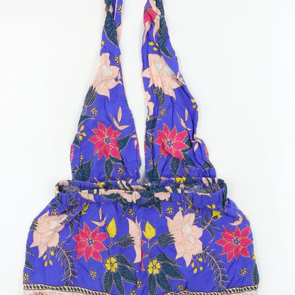 FOREVER 21  Womens Blue Floral  Sweat Shorts Size S