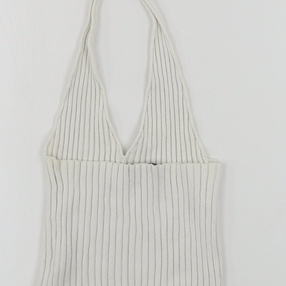 Womens UK Size S FOREVER 21 White Basic T-Shirt