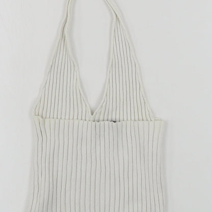 Womens UK Size S FOREVER 21 White Basic T-Shirt