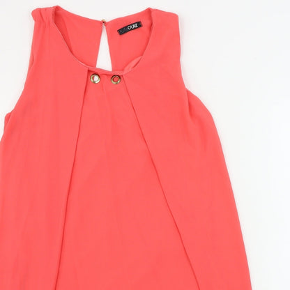 Womens UK Size L Quiz Pink Basic Blouse