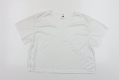 serious fun  Womens White   Basic T-Shirt Size XL