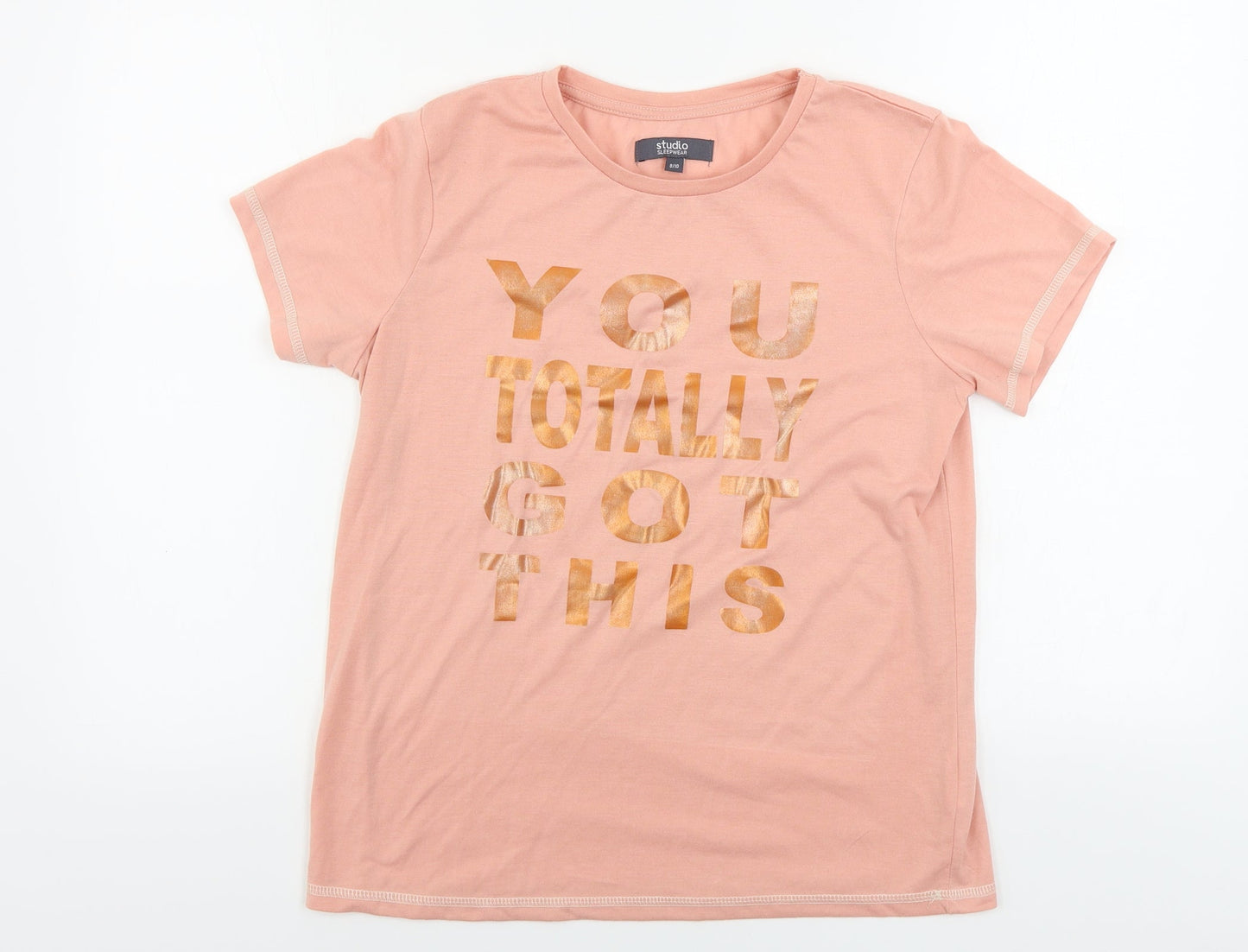 Womens UK Size 10 studio Pink Basic T-Shirt