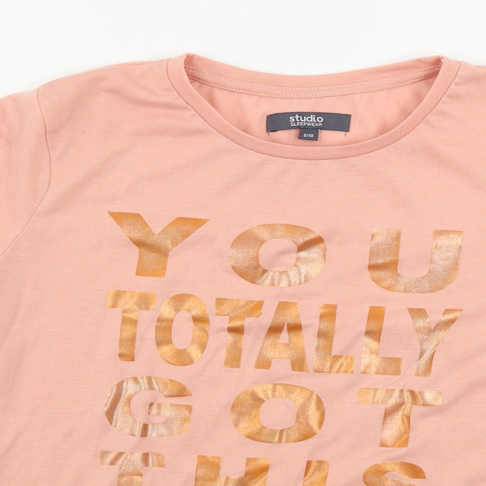 Womens UK Size 10 studio Pink Basic T-Shirt