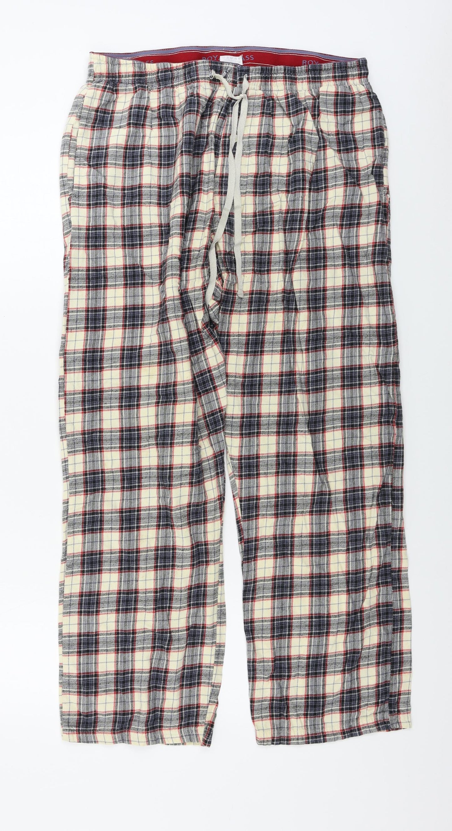 royal class Mens Beige Check  Trousers  Size L L27 in