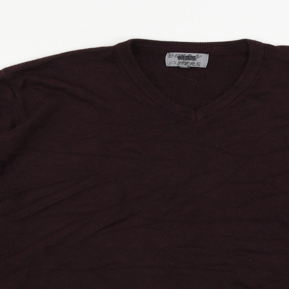 Marks and Spencer  Mens Red   Pullover Jumper Size XL