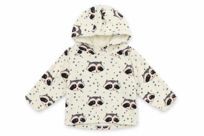 Next  Girls Beige Animal Print  Pullover Hoodie Size 2 Years