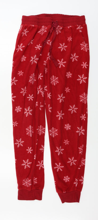 Womens UK Size M Boux Avenue Regular Fit Sweatpants Red Trousers