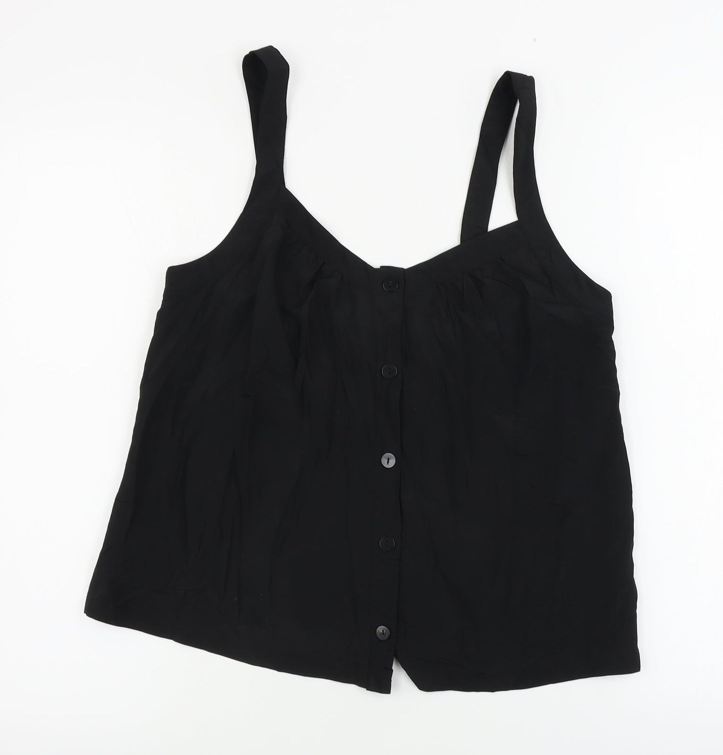 Womens UK Size 12 H&M Black Basic Blouse
