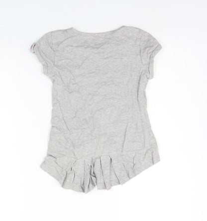 Matalan Girls Grey   T-Shirt Dress  Size 6-7 Years