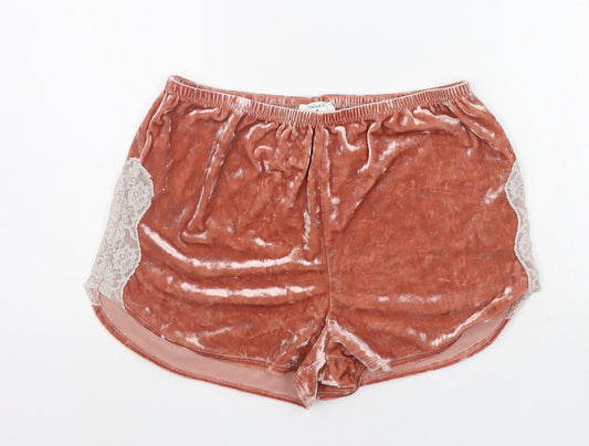FOREVER 21 Womens Orange   Sweat Shorts Size S - Elasticated Waist