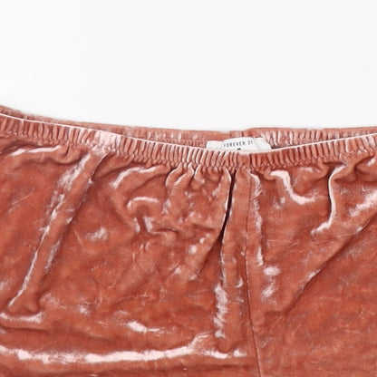 FOREVER 21 Womens Orange   Sweat Shorts Size S - Elasticated Waist